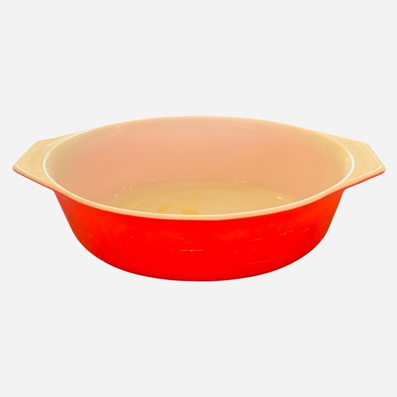 Vintage Pyrex Red Friendship 2 1/2 Quart Oval Casserole Dish Ovenware - Picture 1 of 10